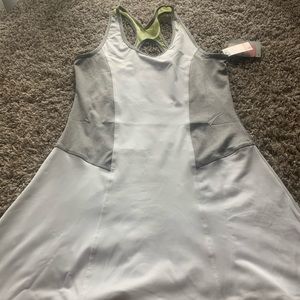 Reebok Tennis dress. Sleeveless White/neon green. Stretch W SZ S